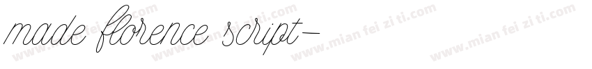 made florence script字体转换